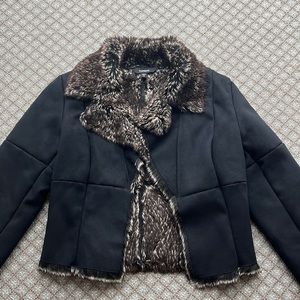 Faux fur lined Express womens coat